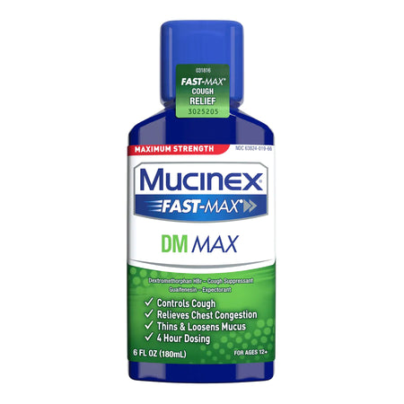 Reckitt Benckiser 63824001966 Mucinex Fast-Max DM Max Guaifenesin / Dextromethorphan Cold and Cough Relief