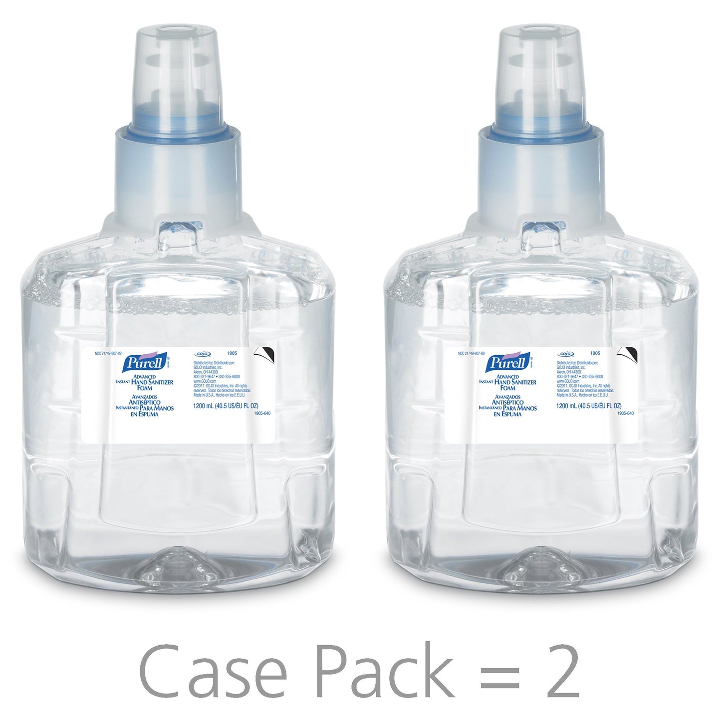 Purell Advanced Hand Sanitizer Foam, 70% Ethyl Alcohol, 1,200 mL Refill Bottle