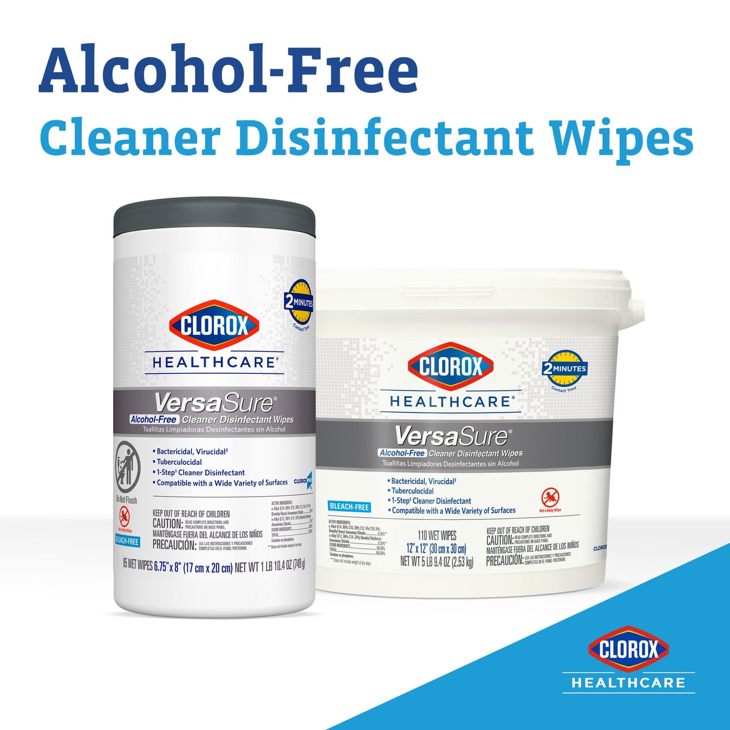 Clorox Healthcare® VersaSure® Cleaner Disinfectant Wipes, Refill Pouch