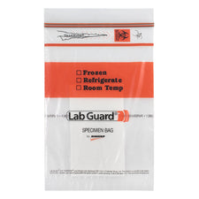 Lab Guard® 2X Zip Specimen Transport Bag, Document Pouch, Absorbent Pad, 6 x 9