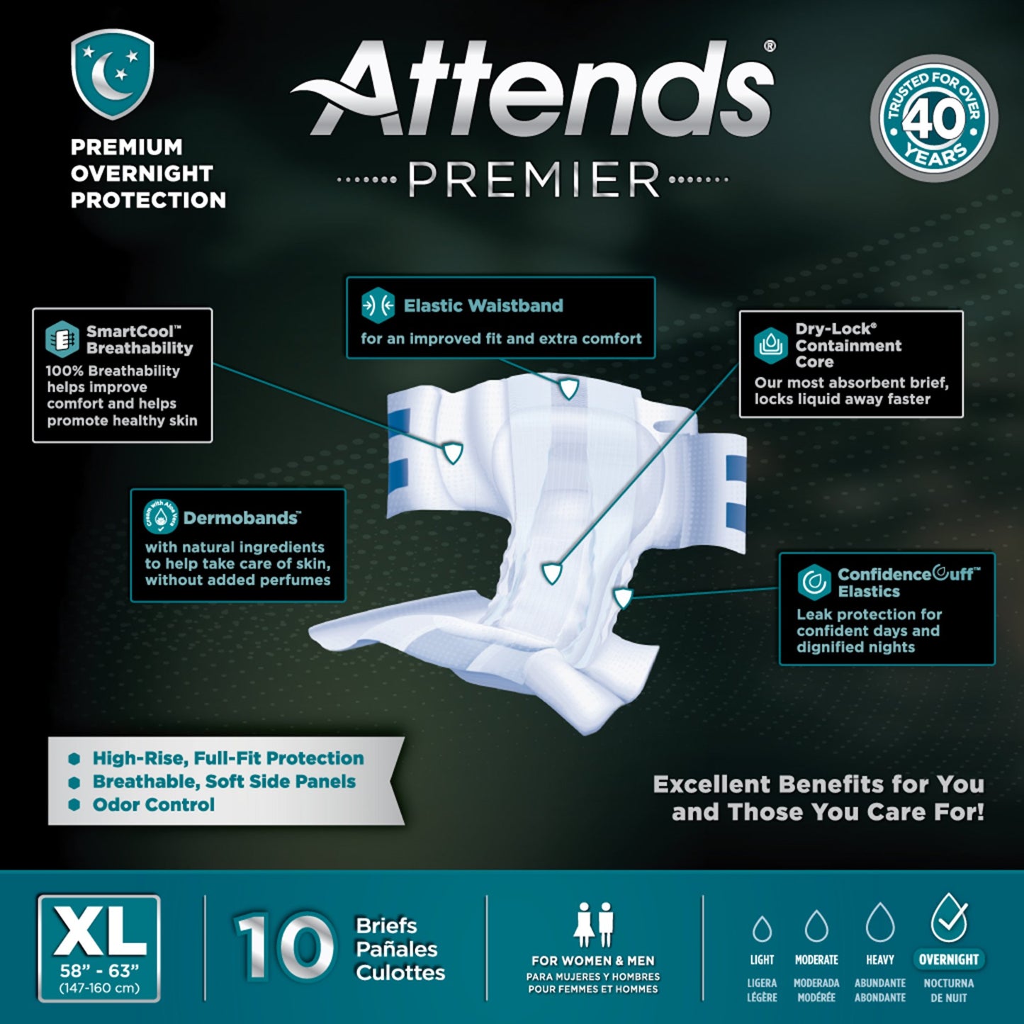 Attends® Premier Briefs, Extra Large