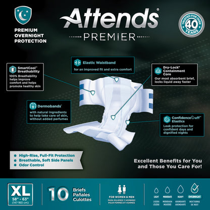 Attends® Premier Briefs, Extra Large