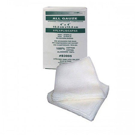 Gauze Sponge All Gauze 4 X 4 Inch 8-Ply NonSterile 20 per Pack