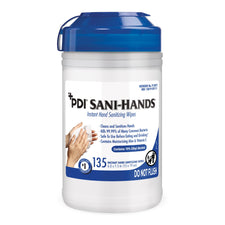 Sani-Hands® Hand Sanitizing Wipes, Ethyl Alcohol, Unscented, 6 x 7.5 Inch