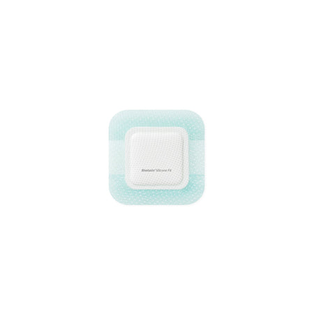 Silicone Foam Dressing Biatain® Silicone Fit 4 X 4 Inch With Border Film Backing Silicone Adhesive Sacral Sterile