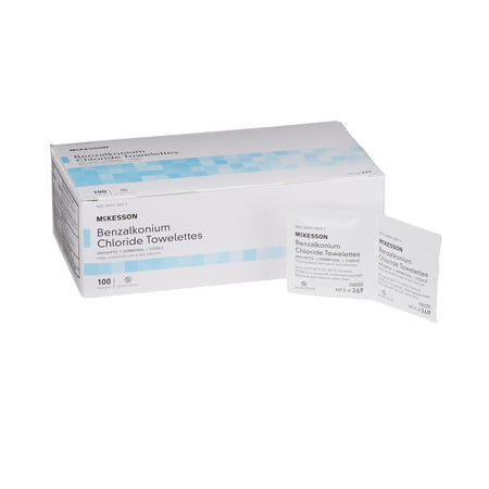 McKesson 269 Benzalkonium Chloride Antiseptic Skin Wipes