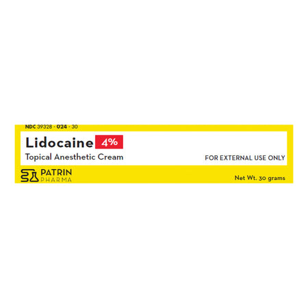Patrin Pharma Inc 39328002430 Pharma 4% Lidocaine Topical Anesthetic Cream