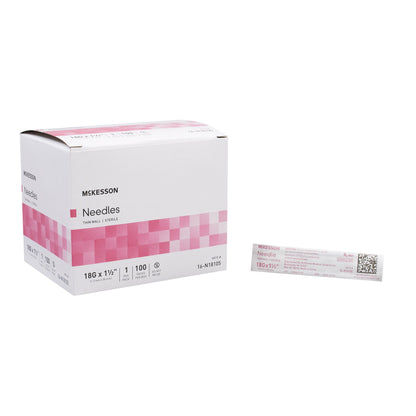 McKesson Hypodermic Needle, 18 Gauge, 1-1/2 Inch
