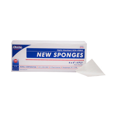 Dukal 531233 Nonwoven Sponge, 4 x 4 Inch, 4-Ply