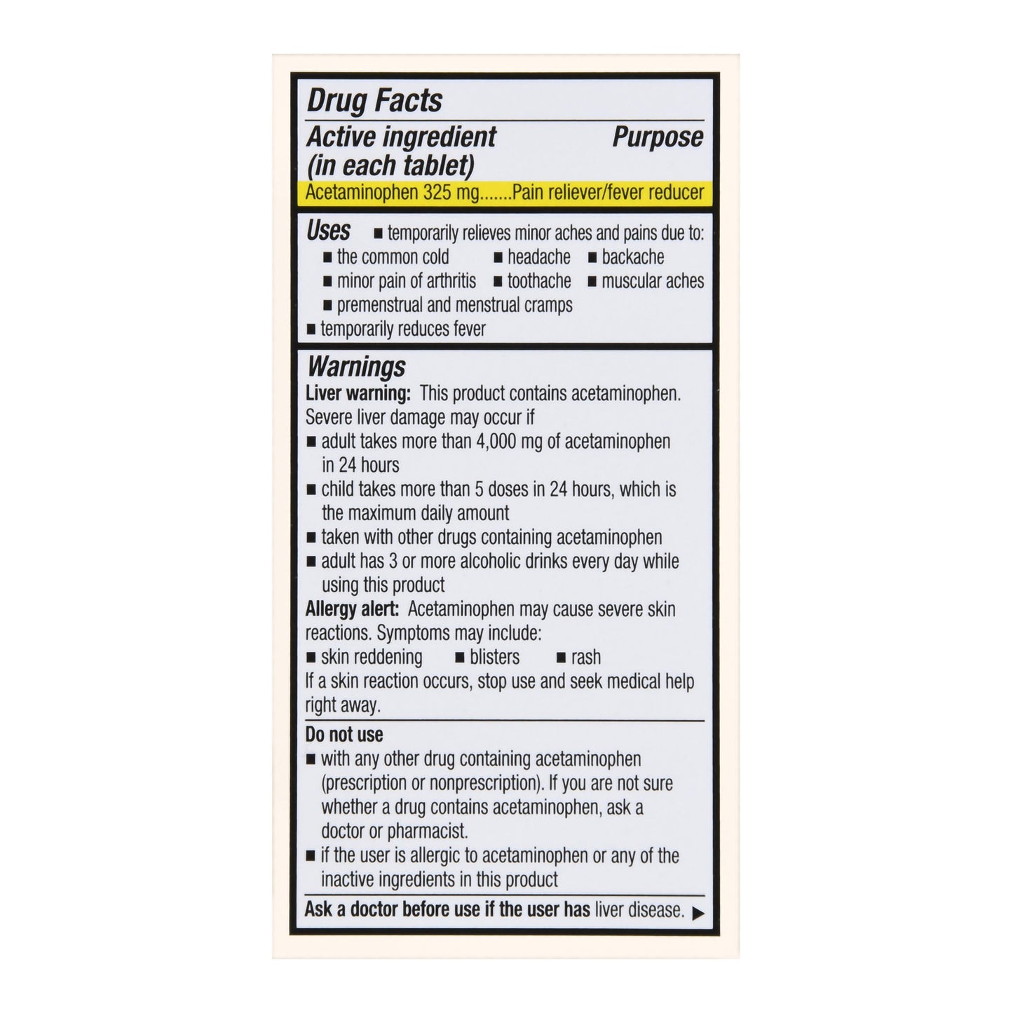 Foster & Thrive™ Regular Strength Pain Relief Acetaminophen 325 mg Tablets