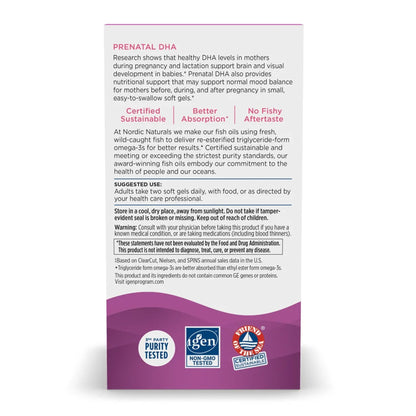 Nordic Naturals® Prenatal DHA with Vitamin D-3 Dietary Supplement