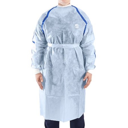 Cardinal CT5504T Chemotherapy Procedure Gown ChemoPlus X-Large Blue NonSterile AAMI Level 3 Disposable