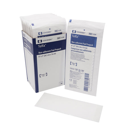 Cardinal 1238 Telfa Ouchless Nonadherent Dressing, 3 x 8 Inch