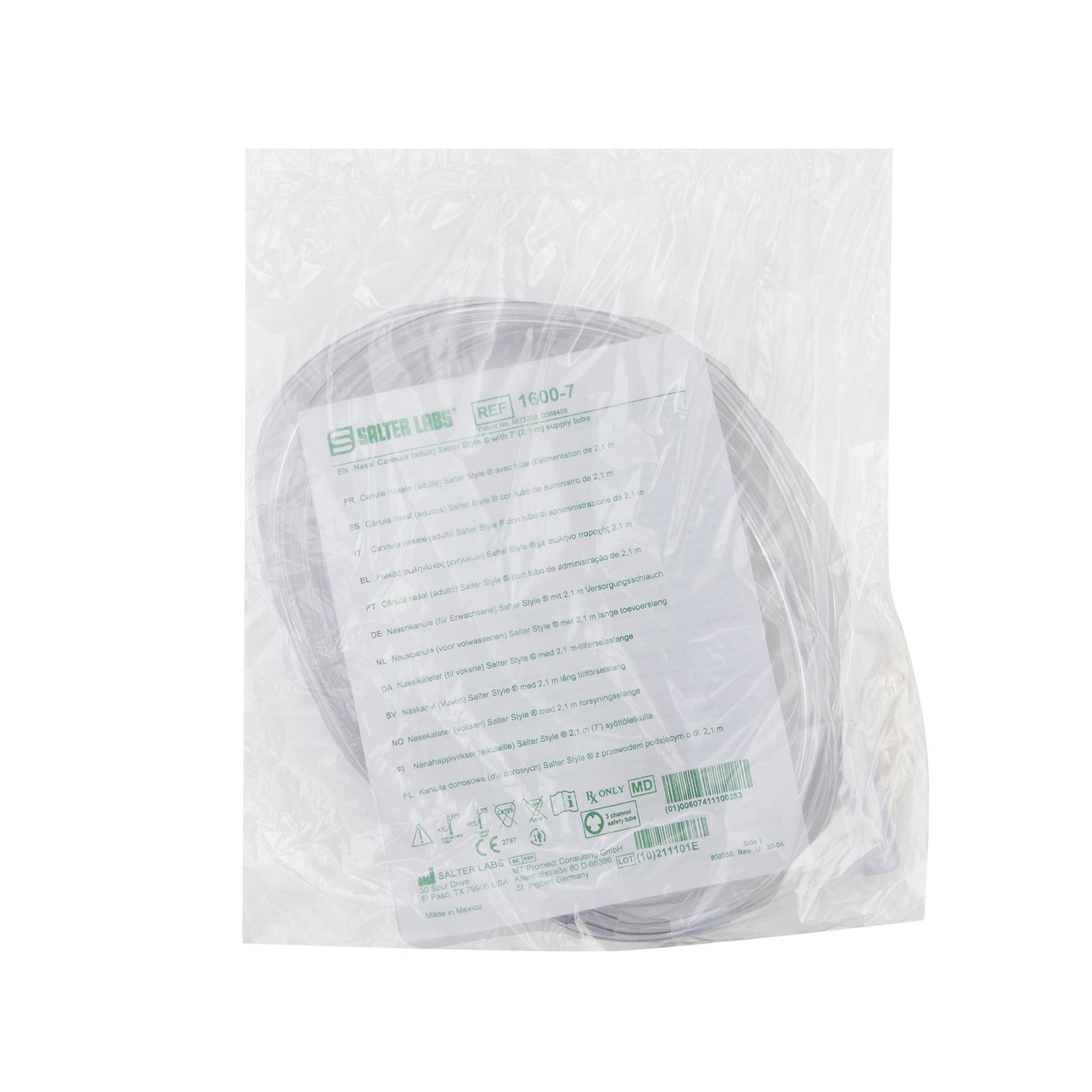 Salter-Style® 1600 Series Nasal Cannula, 7 Foot