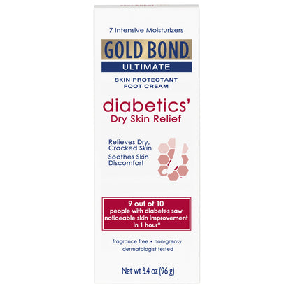 Foot Moisturizer Gold Bond® Ultimate Diabetics' 3.4 oz. Tube Unscented Cream