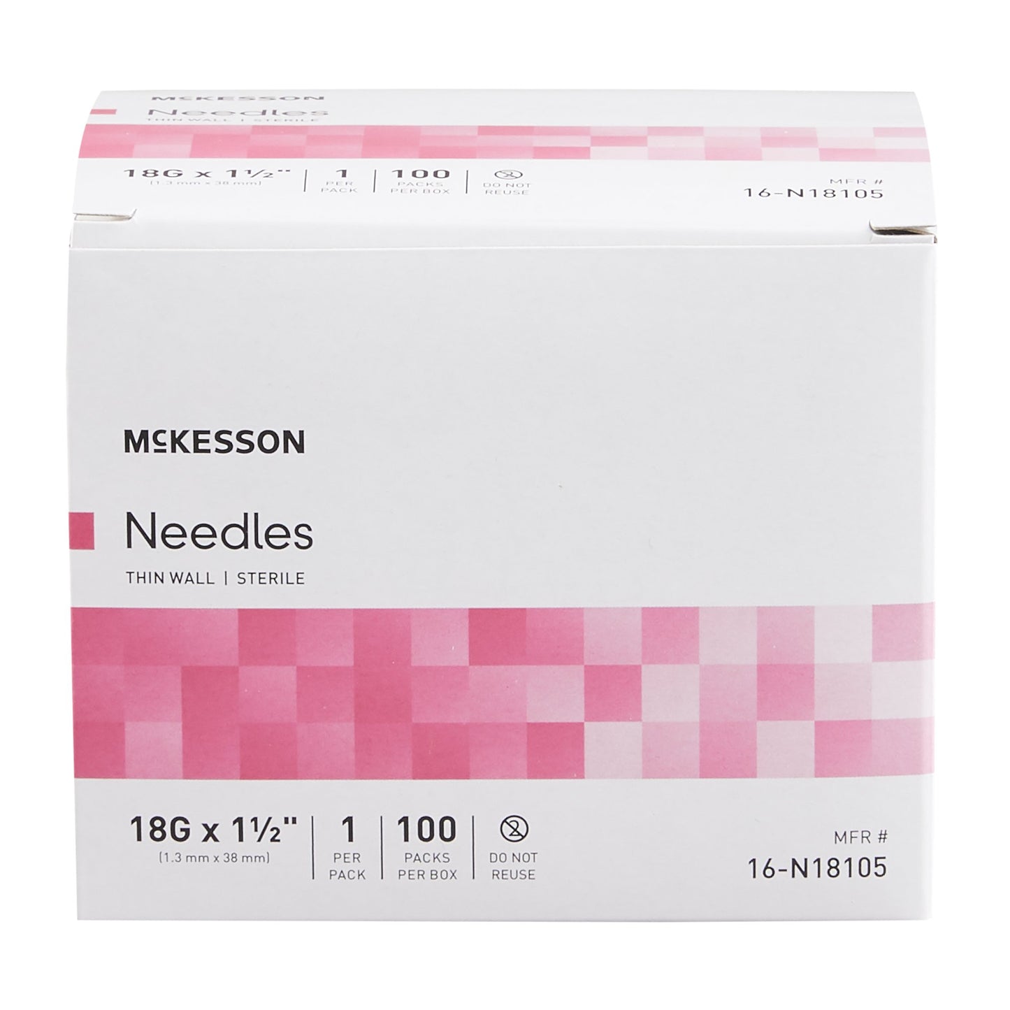 McKesson Hypodermic Needle, 18 Gauge, 1-1/2 Inch