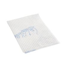 Tidi® Choice White / Blue Cartoon Toes Procedure Towel, 13 x 18 Inch
