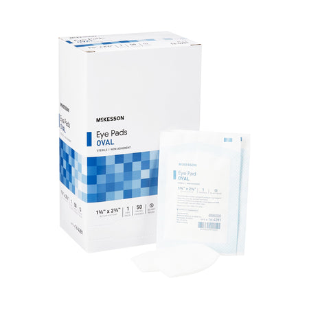 McKesson 16-4281 Eye Pad, 1-5/8 x 2-5/8 Inch, Up to 4 Inch Length, White