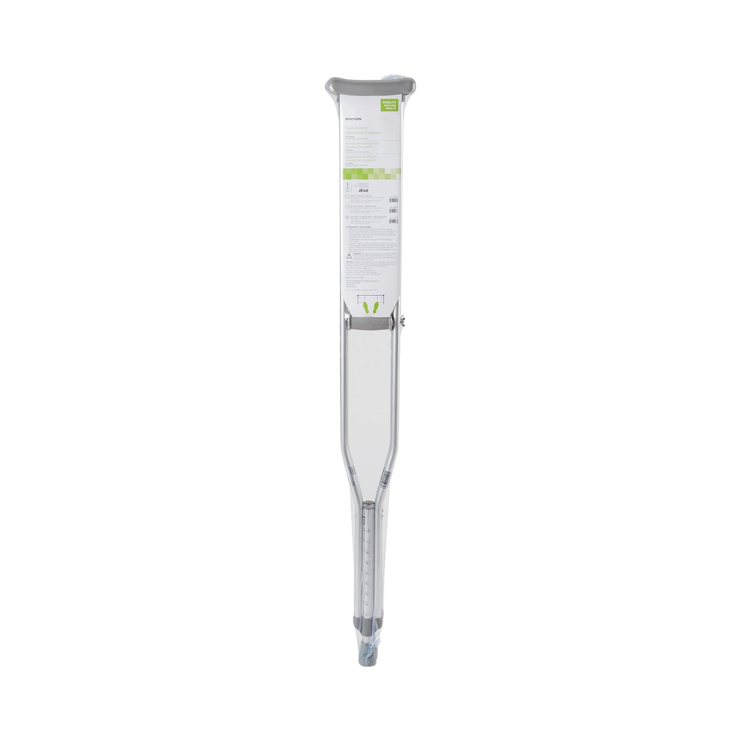 McKesson Underarm Crutches for Adults 5'10" – 6'6"