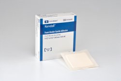 Kendall™ Gentle Bordered Foam Dressing with Silicone Adhesive, 14 x 14 cm