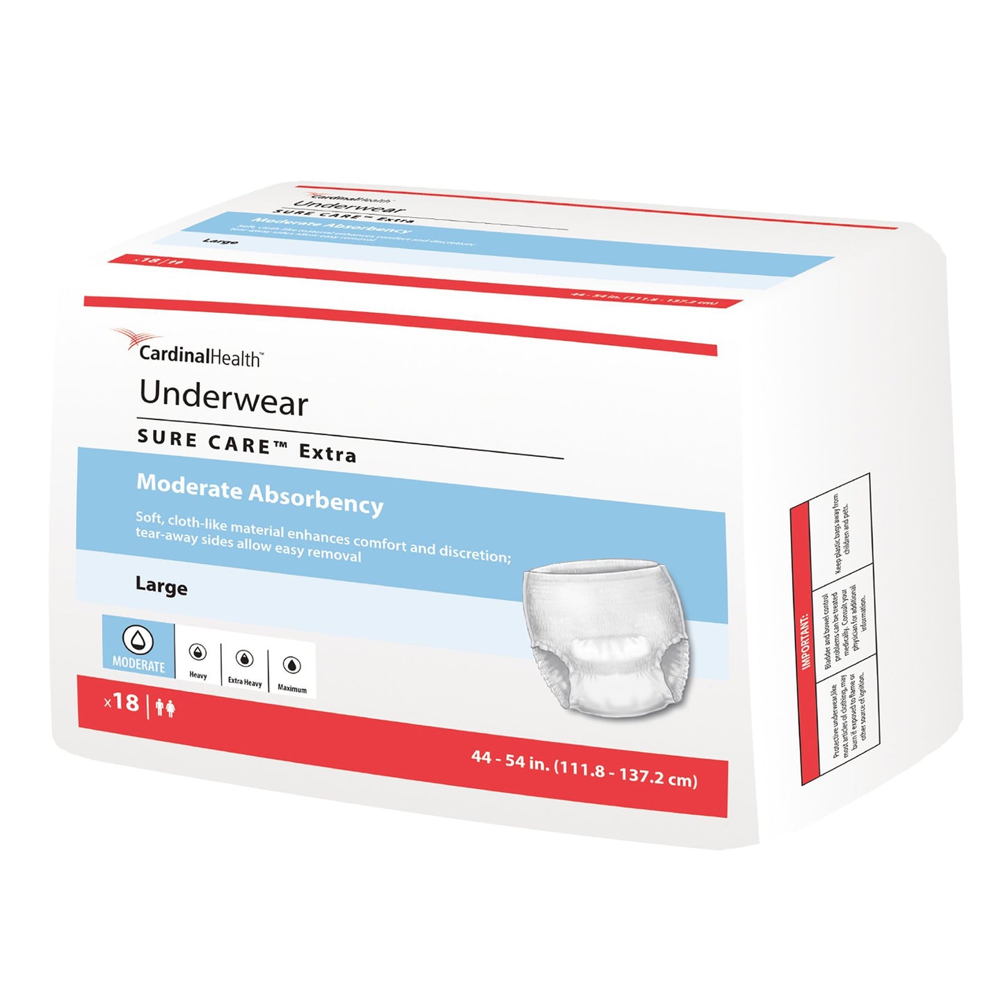 Sure Care™ Extra Moderate Absorbency Incontinence Underwear, Large