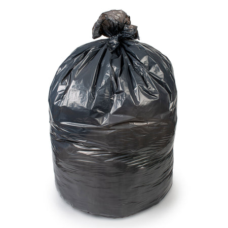 Colonial Bag Heavy Duty Trash Bag, Black, 55 gal.