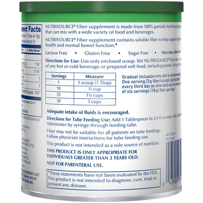 Nutrisource® Fiber Supplement, 7.2-ounce canister