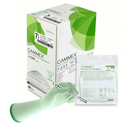 Ansell 20687275 Gammex Non-Latex PI Polyisoprene Surgical Underglove, Size 7.5, Green