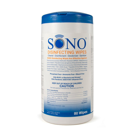 Advanced Medical Resources LLC SONO4032 Sono Premoistened Surface Disinfectant Cleaner Wipes