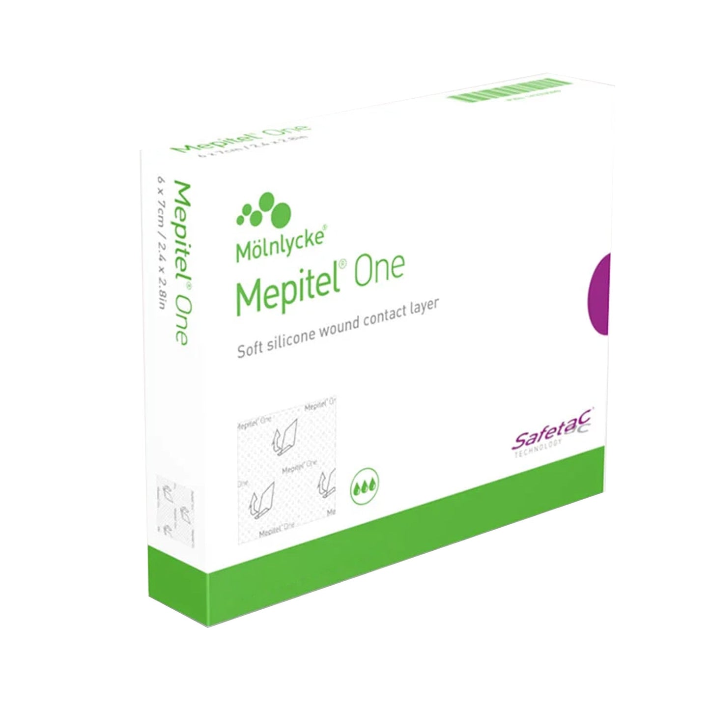 Mepital® One Wound Contact Layer Dressing, 2 x 3 Inch