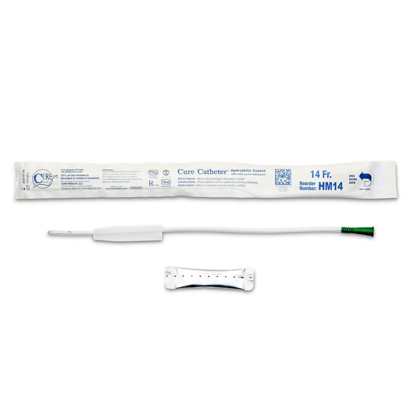 Cure Catheter™ Hydrophilic Intermittent Catheter, Straight