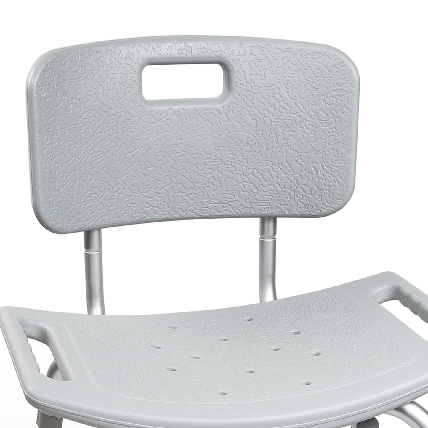 McKesson Removable Back Aluminum Bath Bench, 15½ – 19½ Inch, Gray