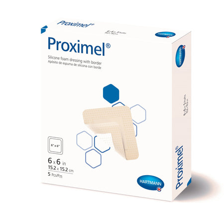 Hartmann 14400000 Proximel Foam Dressing, 6 x 6 Inch, 5 to 12 Inch Length, Tan