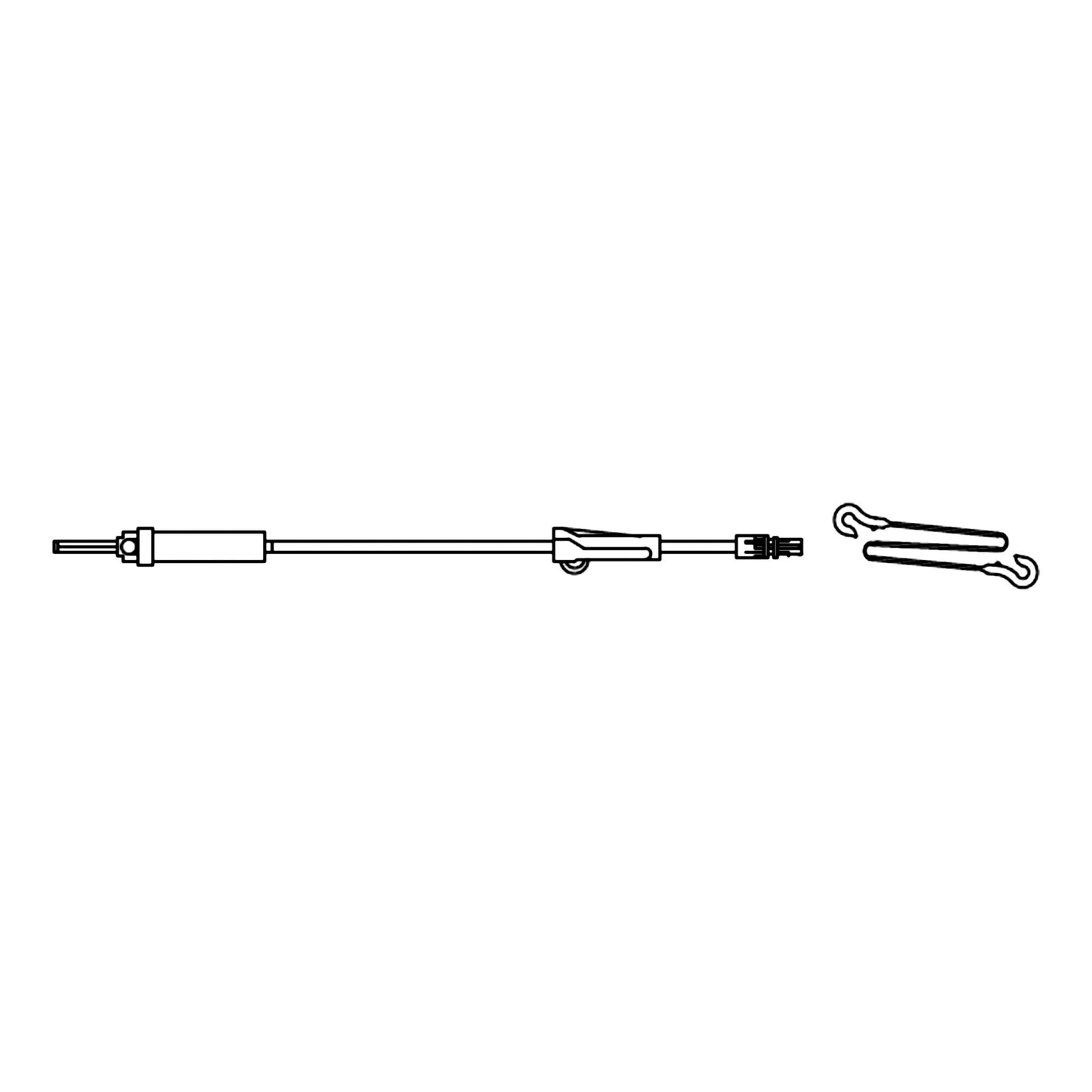 Secondary IV Pump Set Zyno Pump Without Ports 20 Drops / mL Drip Rate Without Filter 40 Inch Tubing Solution