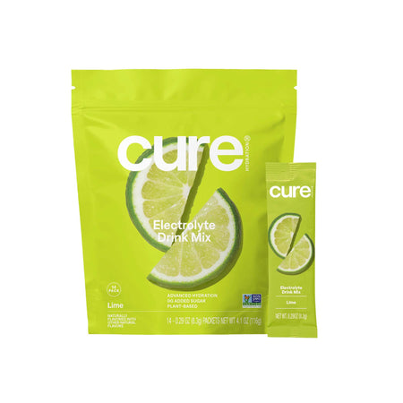 Cure Hydration HM1006 Electrolyte Drink Mix made with Coconut Water, Lime, 7.7-gram Packets