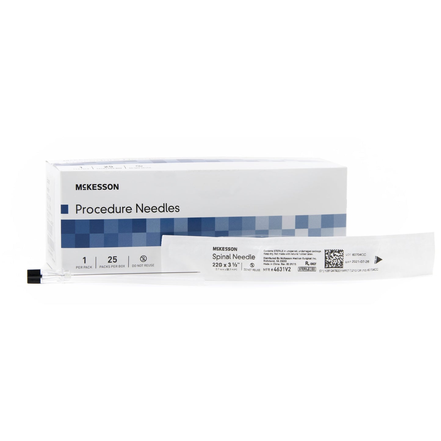 McKesson Spinal Needle, 22 Gauge, 3-1/2 Inch