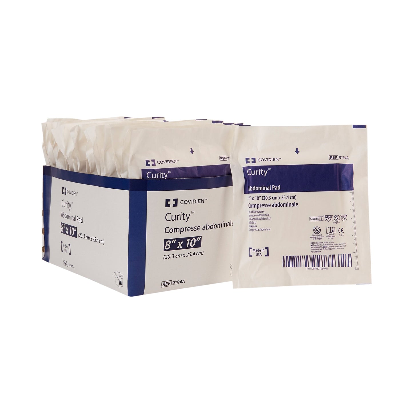 Curity™ Sterile Abdominal Pad, 8 x 10 Inch