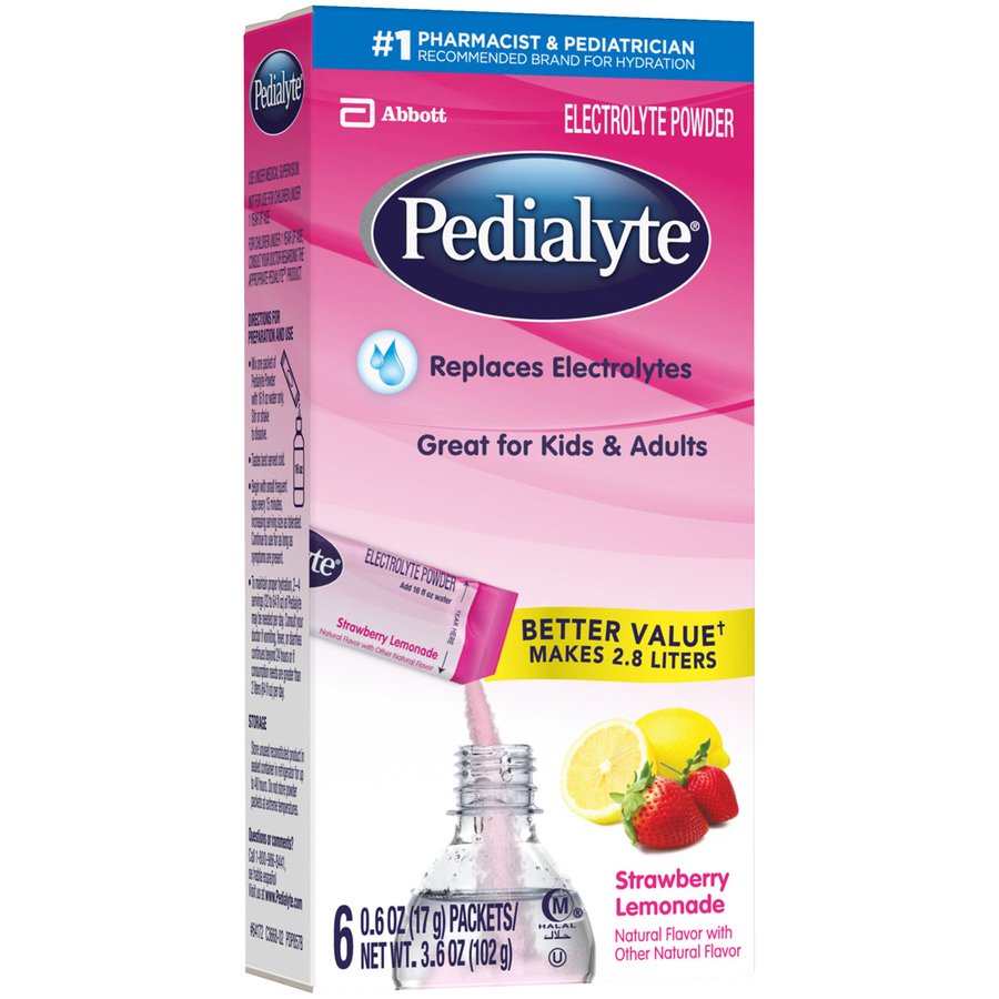 Pedialyte® Strawberry Lemonade Electrolyte Powder