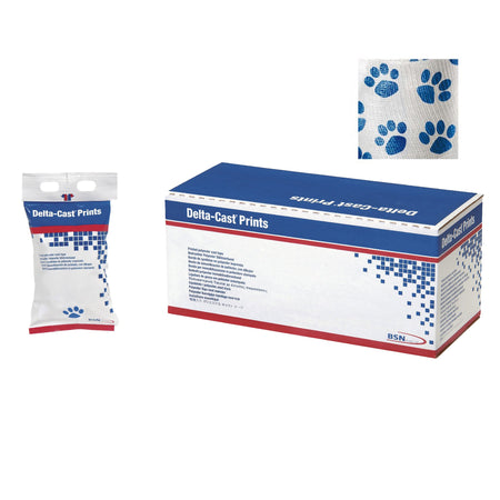 BSN 7227320 Delta-Cast Prints Paw Print Cast Tape, 2 Inch x 4 Yard