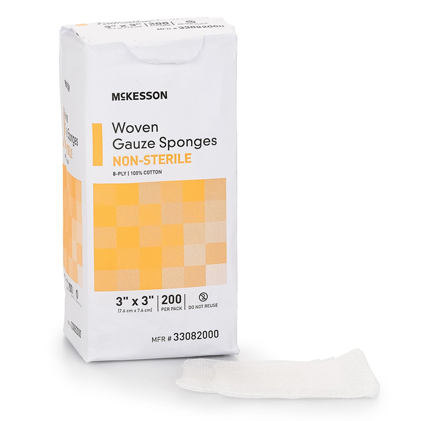 McKesson Gauze Sponge, 3 x 3 Inch, 8-Ply