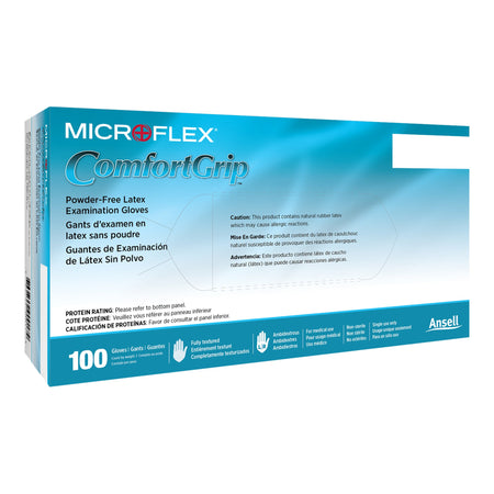 Microflex CFG-900-L ComfortGrip Latex Gloves, Large, Natural