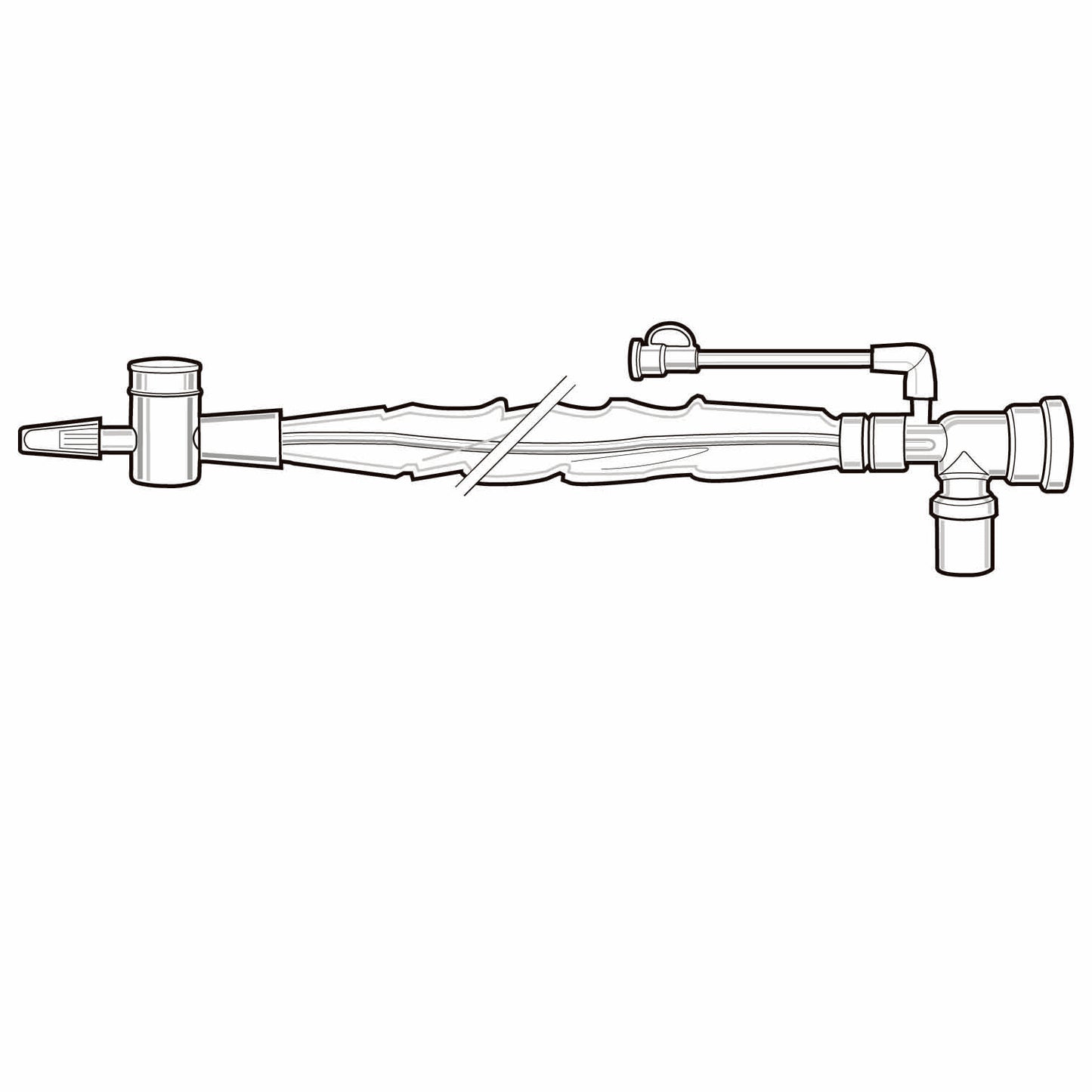 Ballard® Trach Care® Double Swivel Elbow Style Closed Suction Catheter, Endotracheal Type, 54 cm Length