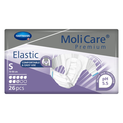 MoliCare® Premium Elastic 8 Drop Absorbency Incontinence Briefs, Small