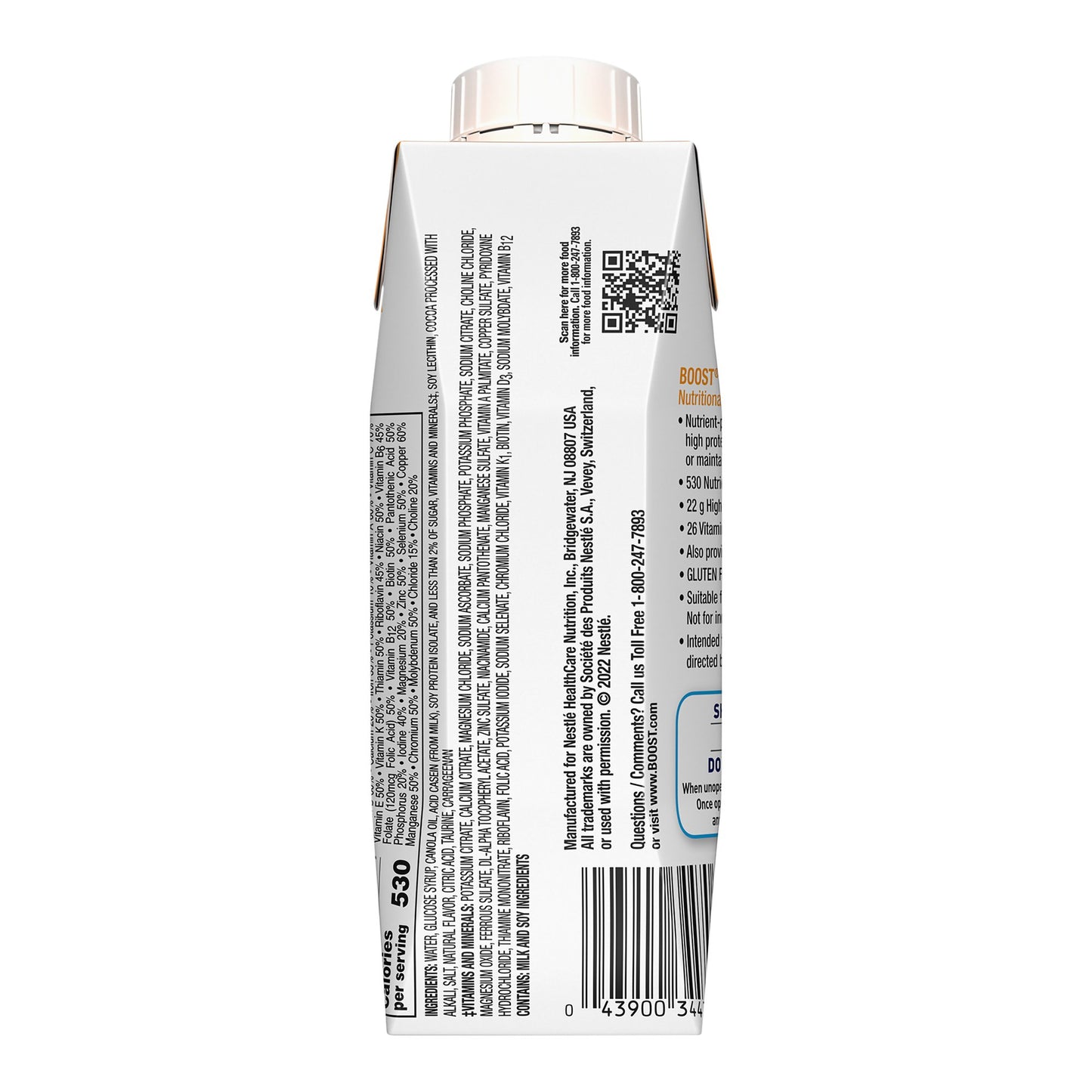 Boost® Very High Calorie Chocolate Nutritional Drink, 8-ounce carton