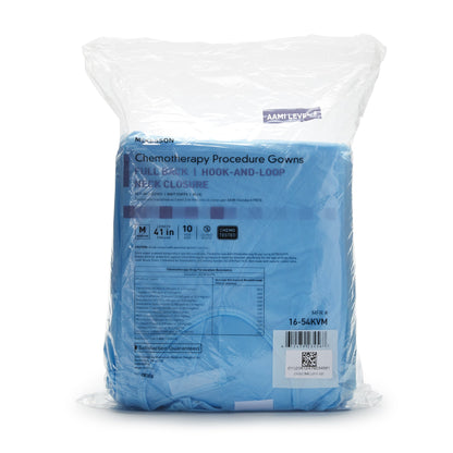 McKesson Full Back Chemotherapy Procedure Gown, Medium