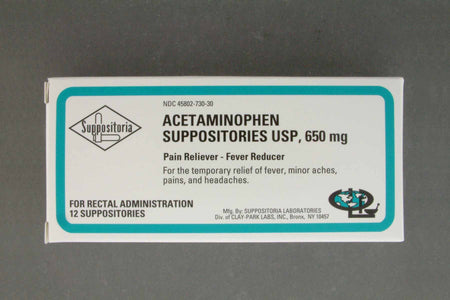 Clay Park Laboratories 45802073030 Suppositoria Acetaminophen Pain Relief Rectal Suppositories
