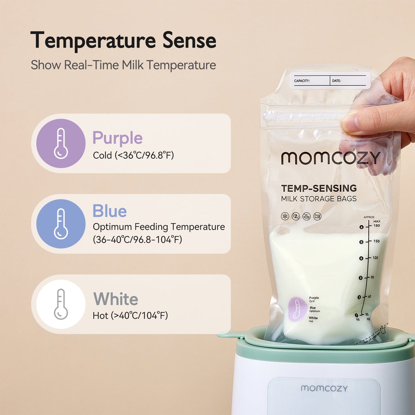 Momcozy Breast Milk Storage Bag, 6-ounce capacity