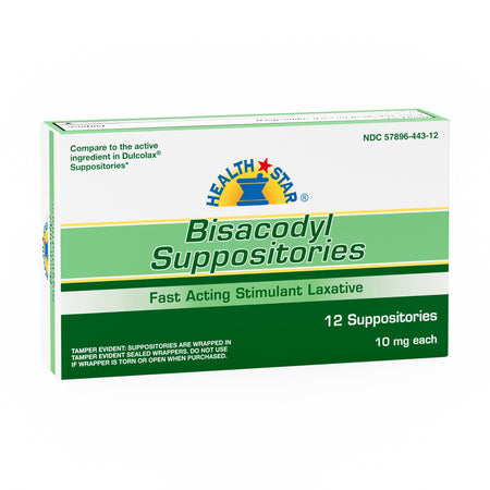 Geri-Care 444-12-HST Health*Star Bisacodyl Laxative Suppository
