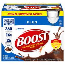 Boost® Plus Vanilla Balanced Nutritional Drink, 8-ounce bottle