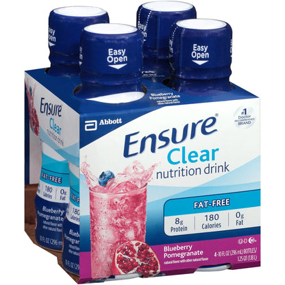 Ensure® Clear Therapeutic Nutrition, Blueberry Pomegranate, 10-ounce bottle